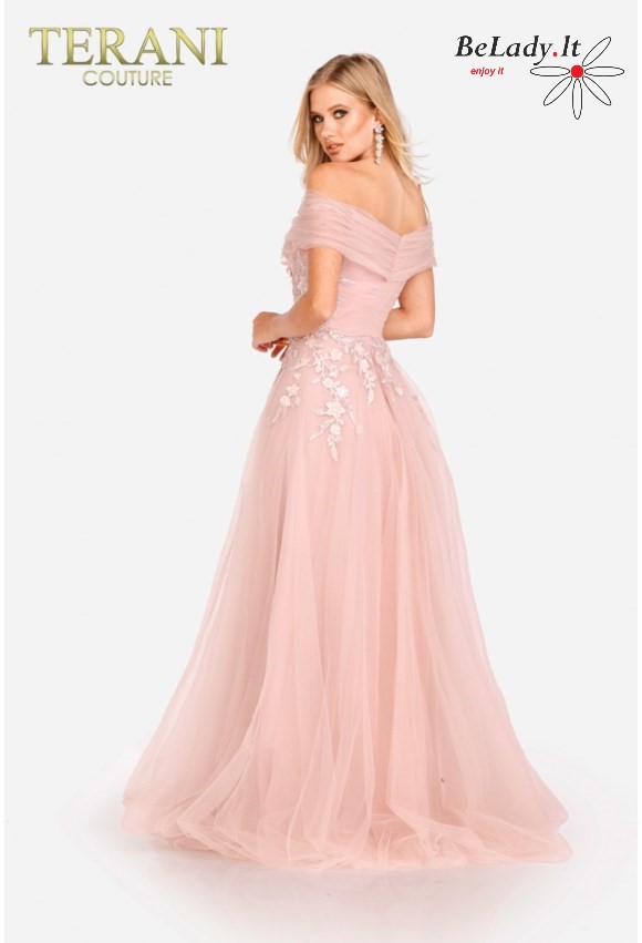 Rožinė tiulinė suknelė vestuvėms